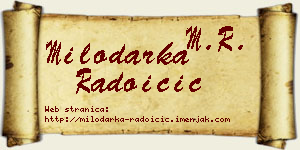 Milodarka Radoičić vizit kartica
